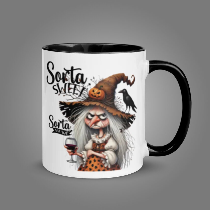 HalloweenCuteWitchwithWineGlassandRaven-1