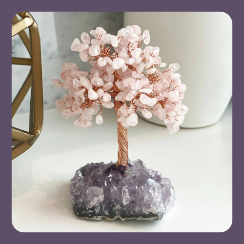 amethystandrosequartzcrystaltree